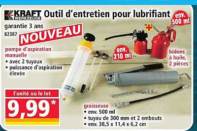 KRAFT Outil d'entretien pour lubrifiant