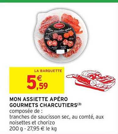 LA BARQUETTE 5€59 MON ASSIETTE APÉRO GOURMETS CHARCUTIERS(3)