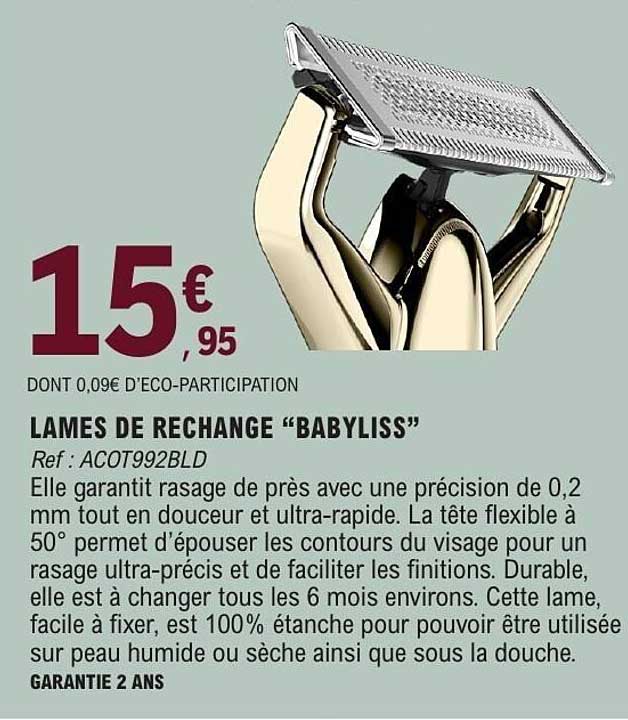 LAMES DE RECHANGE “BABYLISS”