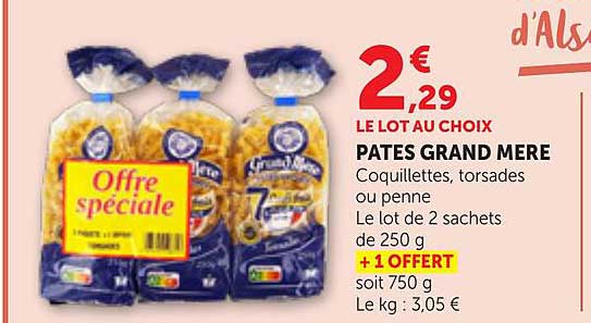 LE LOT AU CHOIX PATES GRAND MERE
