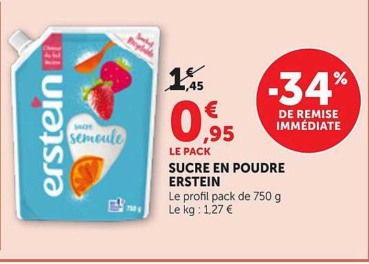 LE PACK SUCRE EN POUDRE ERSTEIN