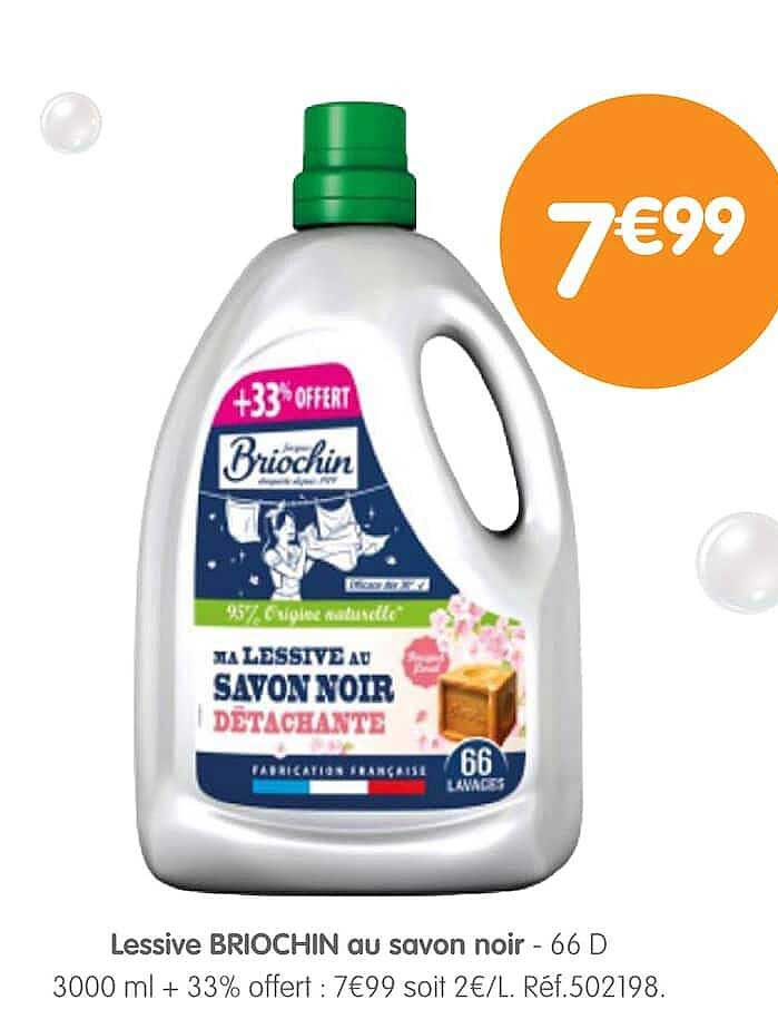 Lessive BRIOCHIN au savon noir - 66 D