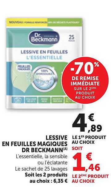 LESSIVE EN FEUILLES MAGIQUES DR BECKMANN(A)