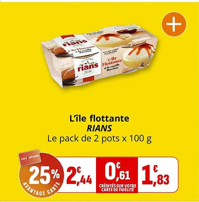 L’île flottante RIANs Le pack de 2 pots x 100 g