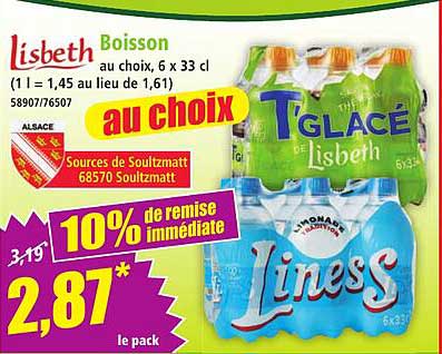 Lisbeth Boisson au choix, x 6 x 33 cl