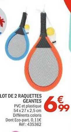 LOT DE 2 RAQUETTES GEANTES