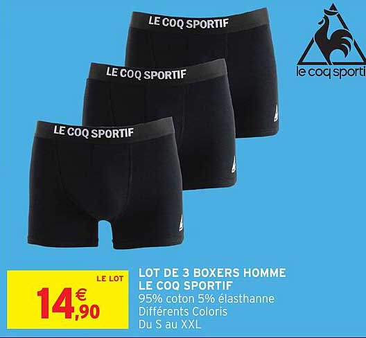 LOT DE 3 BOXERS HOMME LE COQ SPORTIF