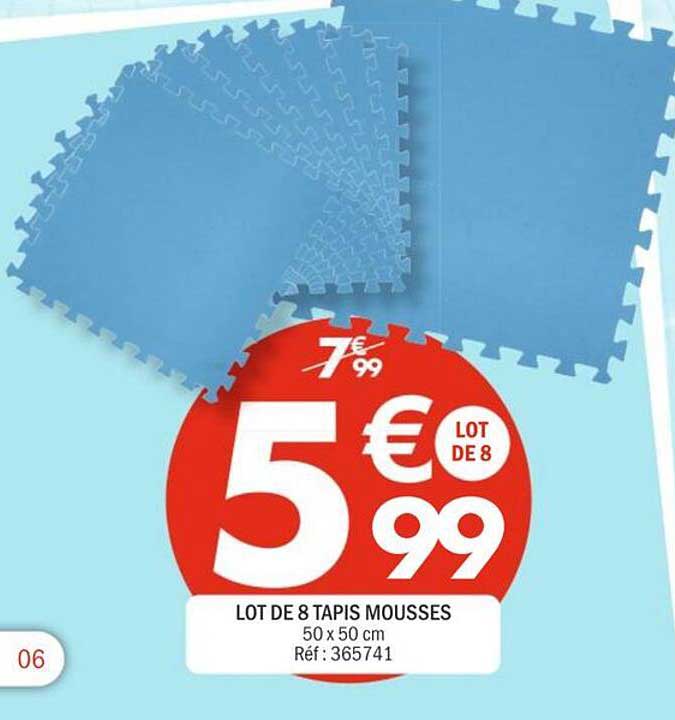LOT DE 8 TAPIS MOUSSES 50 x 50 cm Réf : 365741