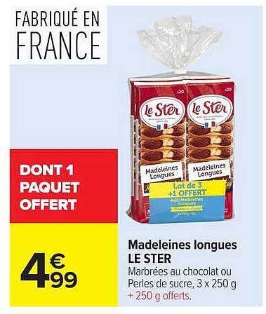 Madeleines longues LE STER