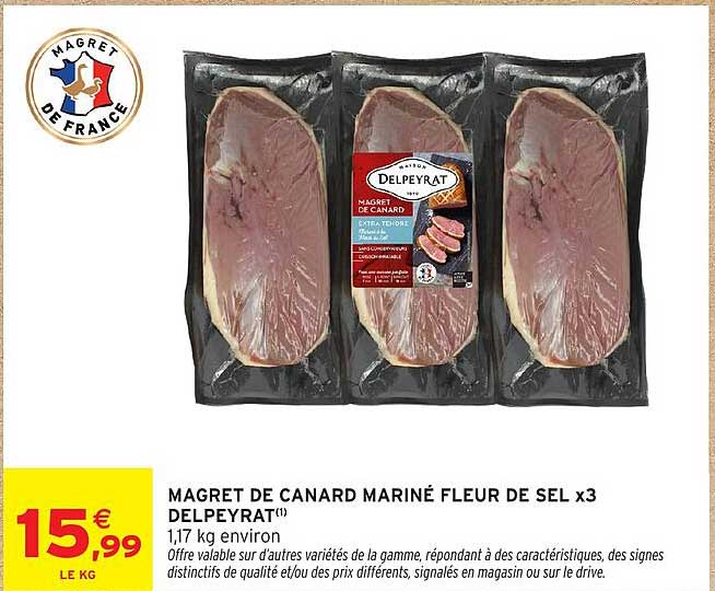 MAGRET DE CANARD MARINÉ FLEUR DE SEL X3 DELPEYRAT