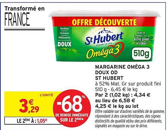 MARGARINE OMÉGA 3 DOUX OD ST HUBERT