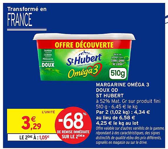 MARGARINE OMÉGA 3 DOUX OD ST HUBERT