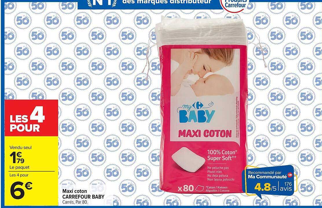 Maxi coton CARREFOUR BABY