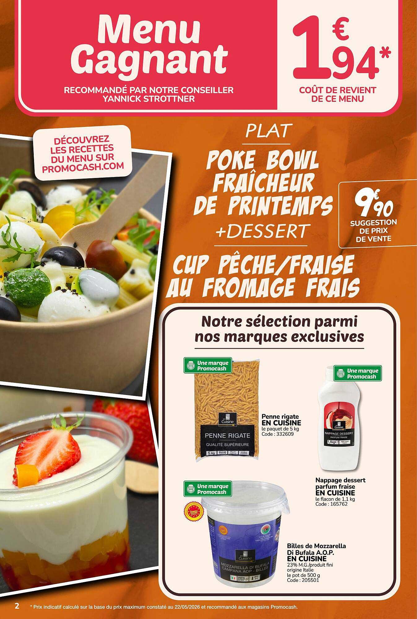 Menu Gagnant