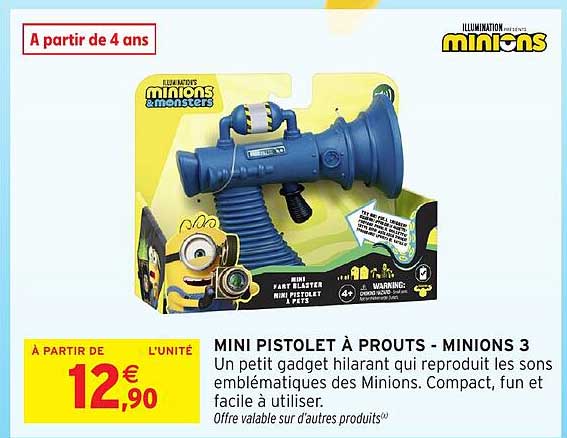 MINI PISTOLET À PROUTS - MINIONS 3