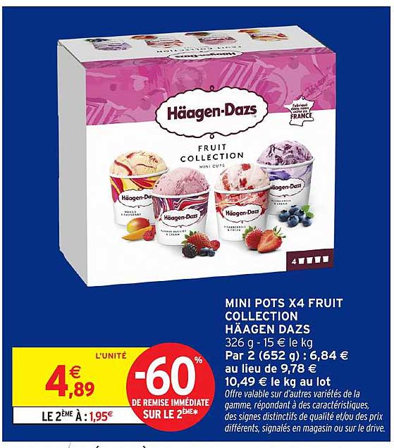 MINI POTS X4 FRUIT COLLECTION HÄAGEN DAZS
