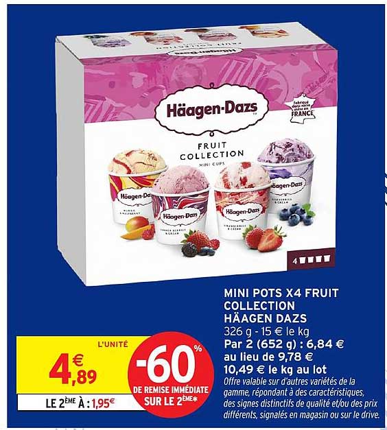 MINI POTS X4 FRUIT COLLECTION HÄAGEN DAZS