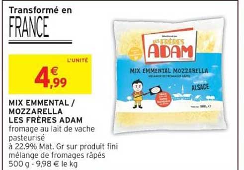 MIX EMMEN TAL / MOZZARELLA LES FRÈRES ADAM