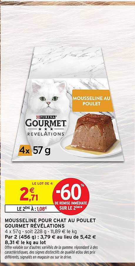 MOUSSELINE POUR CHAT AU POULET GOURMET RÉVÉLATIONS