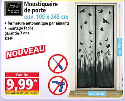 Moustiquaire de porte env. 100 x 245 cm