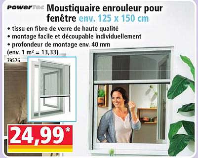 Moustiquaire enrouleur pour fenêtre env. 125 x 150 cm