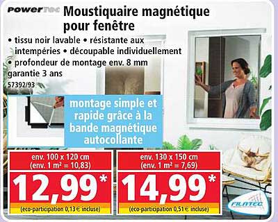 Moustiquaire magnétique pour fenêtre