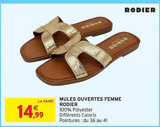 MULES OUVERTES FEMME RODIER