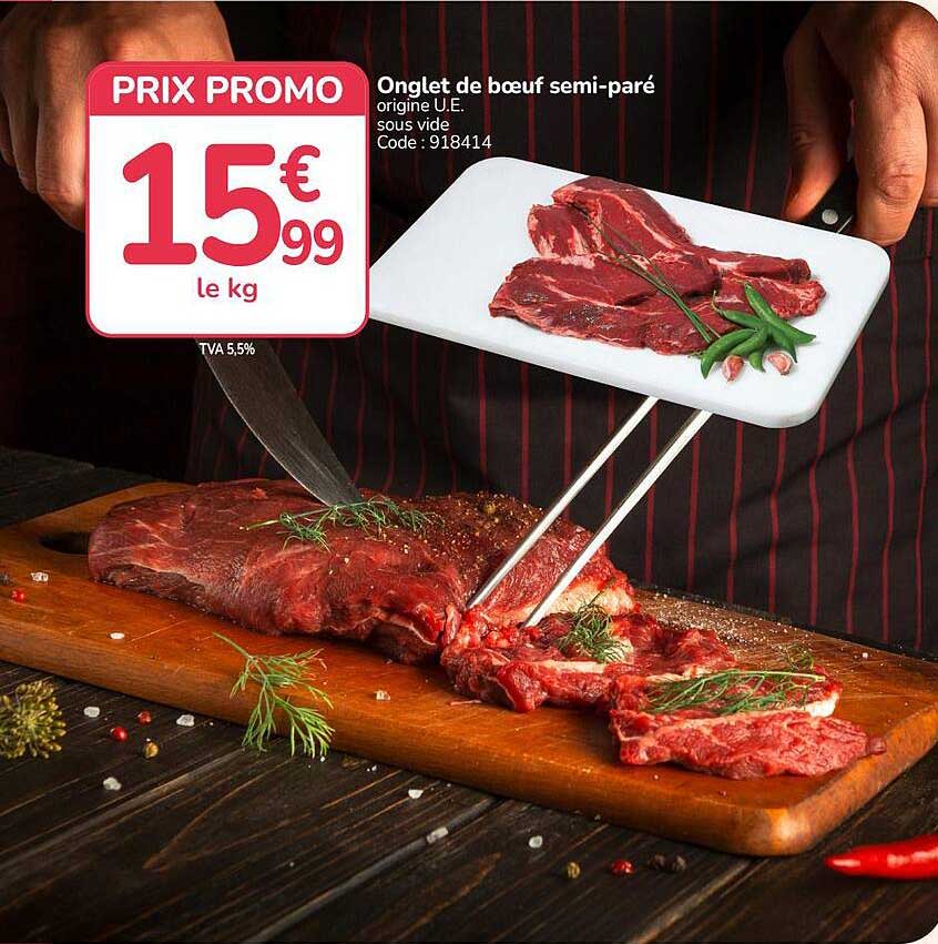 Onglet de bœuf semi-paré