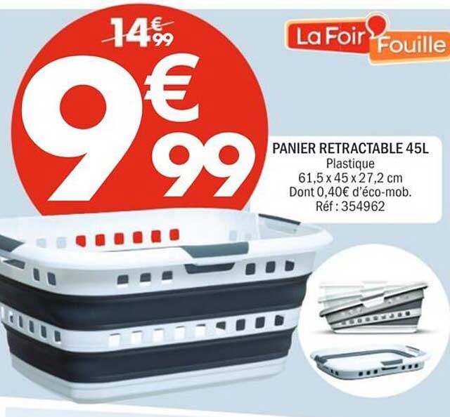 PANIER RETRACTABLE 45L