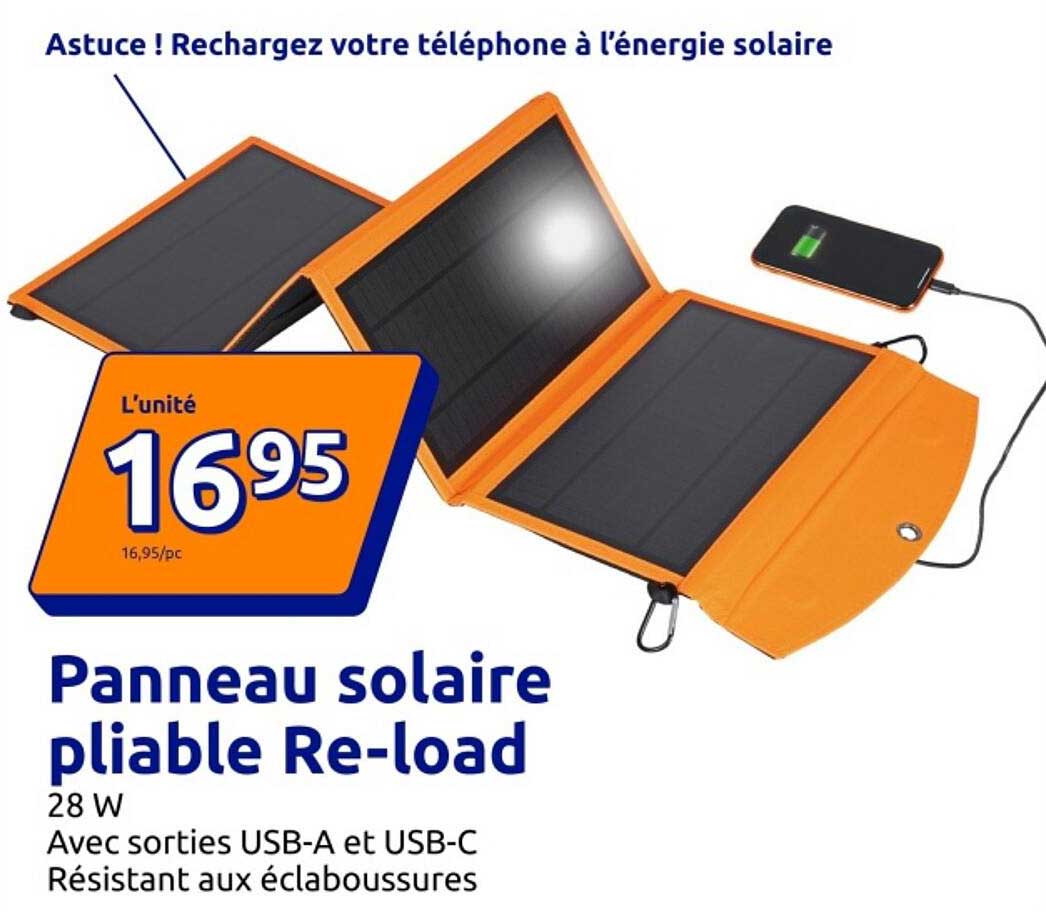 Panneau solaire pliable Re-load
