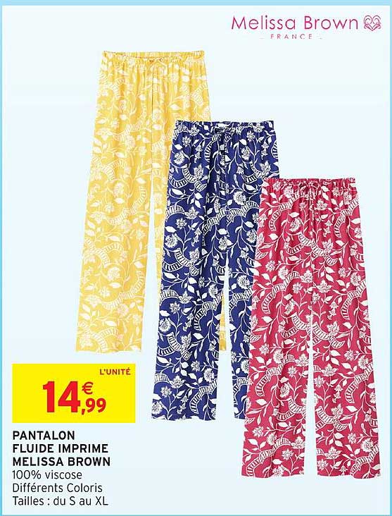 PANTALON FLUIDE IMPRIME MELISSA BROWN