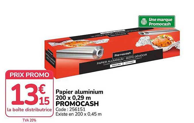 Papier aluminium 200 x 0,29 m PROMOCASH
