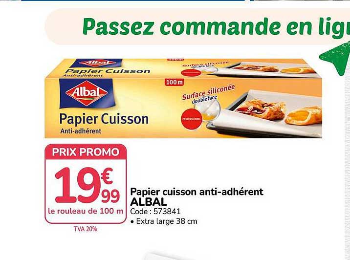 Papier cuisson anti-adhérent ALBAL