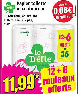 Papier toilette maxi douceur