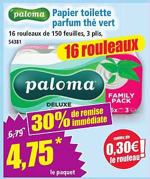 Papier toilette parfum thé vert