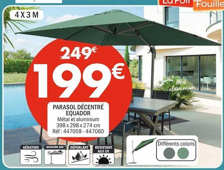 PARASOL DÉCENTRÉ EQUADOR