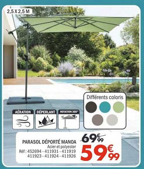 PARASOL DÉPORTÉ MANOA