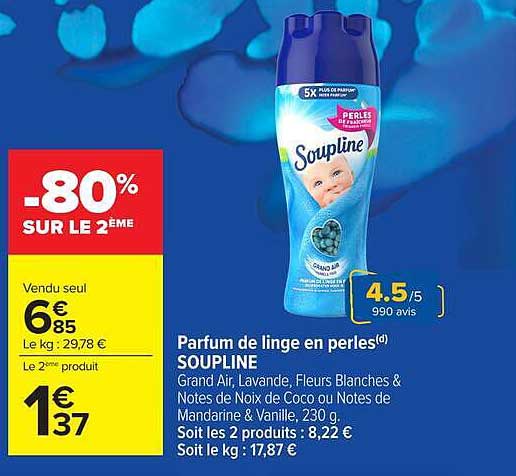 Parfum de linge en perles SOUPLINE