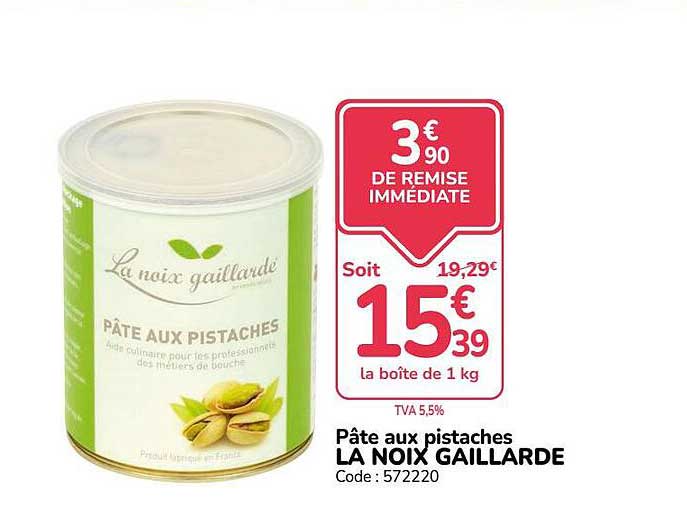 Pâte aux pistaches LA NOIX GAILLARDE