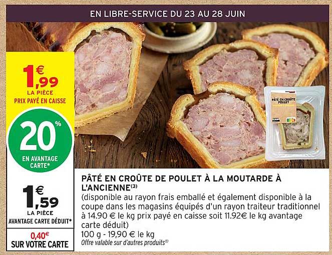 PÂTÉ EN CROÛTE DE POULET À LA MOUTARDE À L'ANCIENNE