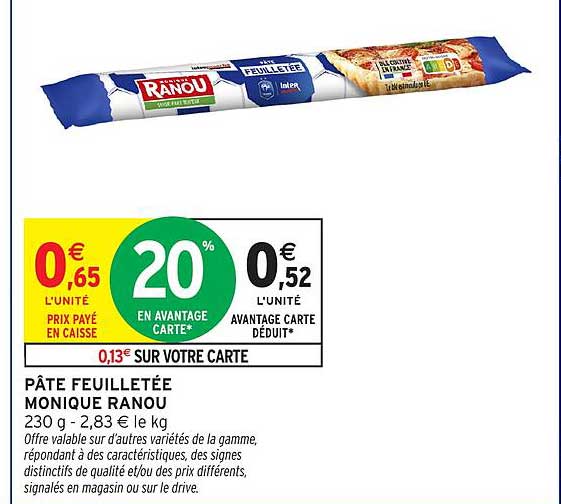 PÂTE FEUILLETÉE MONIQUE RANOU
