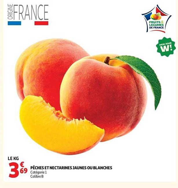 PÊCHES ET NECTARINES JAUNES OU BLANCHES