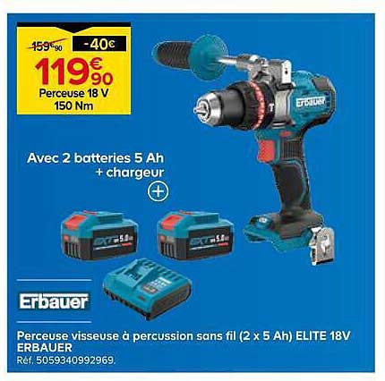 Perceuse 18 V 150 Nm