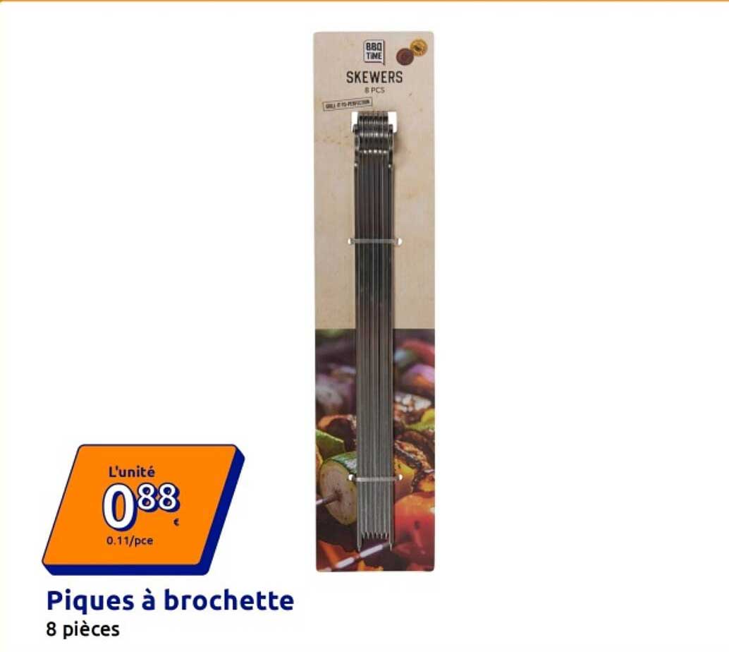 Piques à brochette 8 pièces