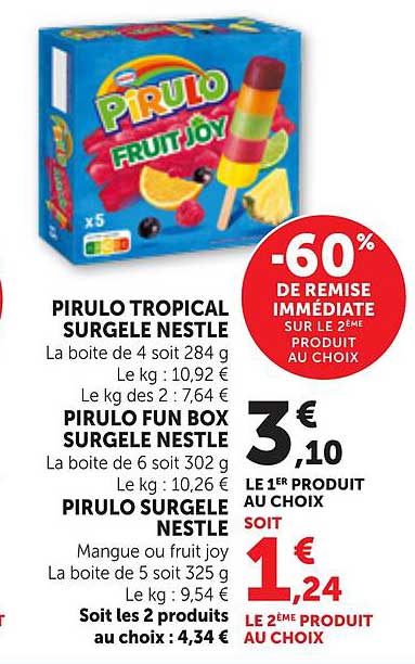 PIRULO TROPICAL SURGELE NESTLE