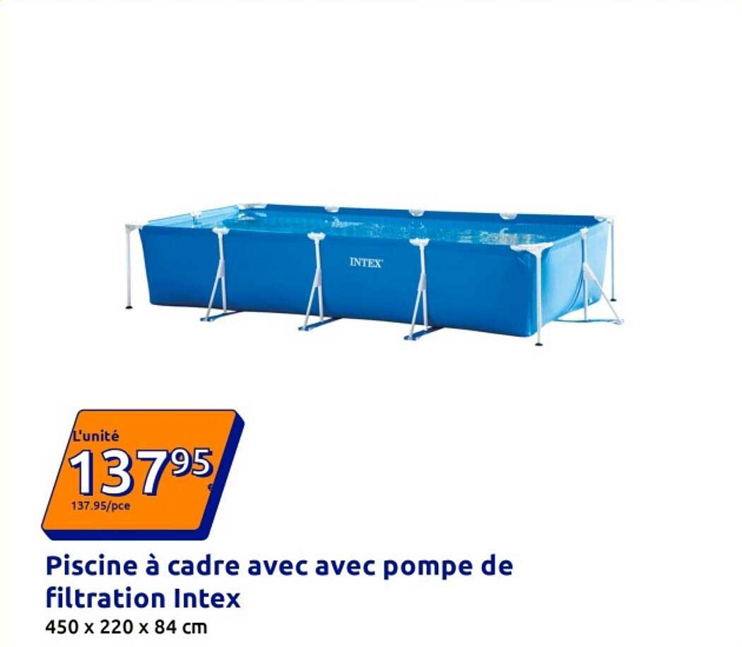 Piscine à cadre avec avec pompe de filtration Intex