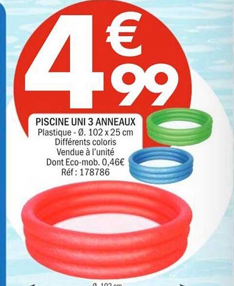 PISCINE UNI 3 ANNEAUX