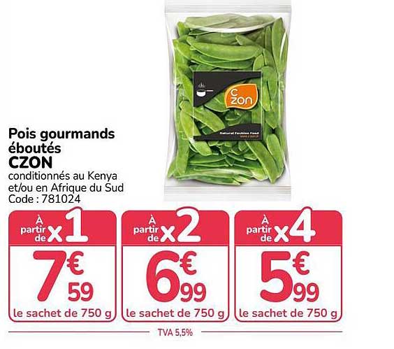 Pois gourmands éboutés CZON