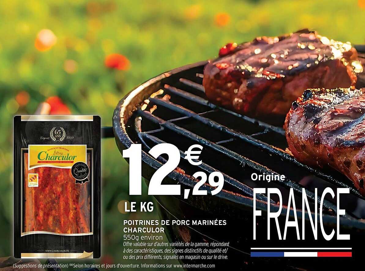 POITRINES DE PORC MARINÉES CHARCULOR