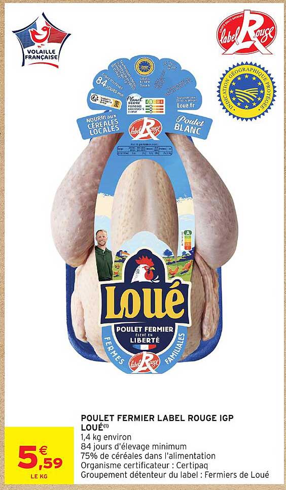 POULET FERMIER LABEL ROUGE IGP LOUÉ